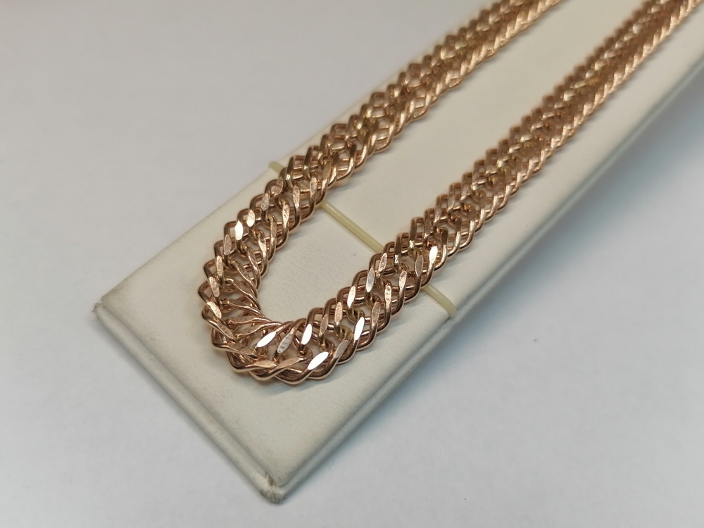 ЦЕПЬ ПУСТОТЕЛАЯ Ромб тройной (Au 585)