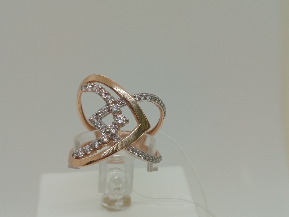 КОЛЬЦО С КАМНЯМИ (Au 585)