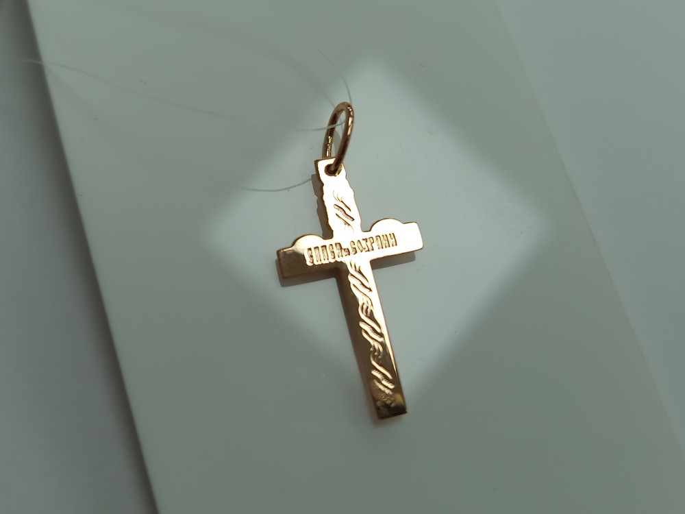 ПОДВЕСКА КРЕСТ без камня (Au 585)