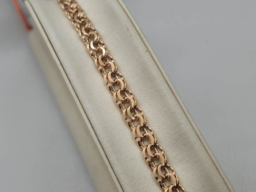 БЛБ585 БРАСЛЕТ ПОЛНОВЕСНЫЙ Бисмарк (Au 585)