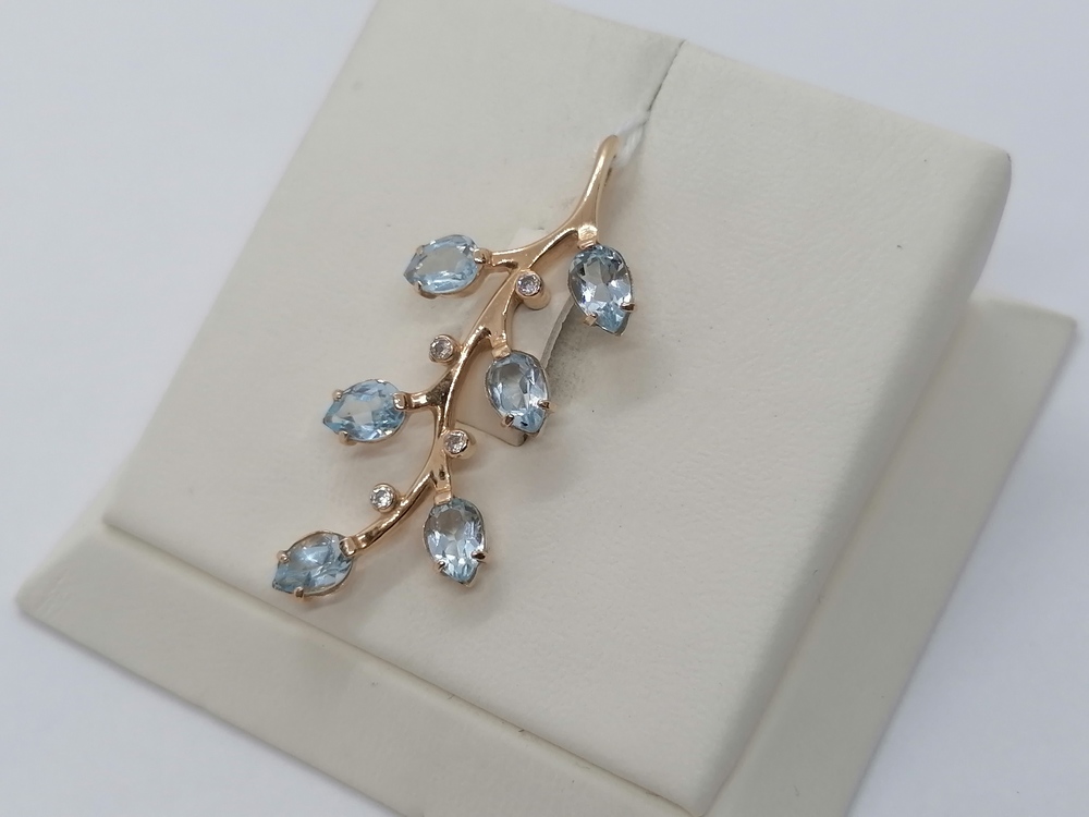 ПОДВЕСКА С КАМНЯМИ (Au 585)