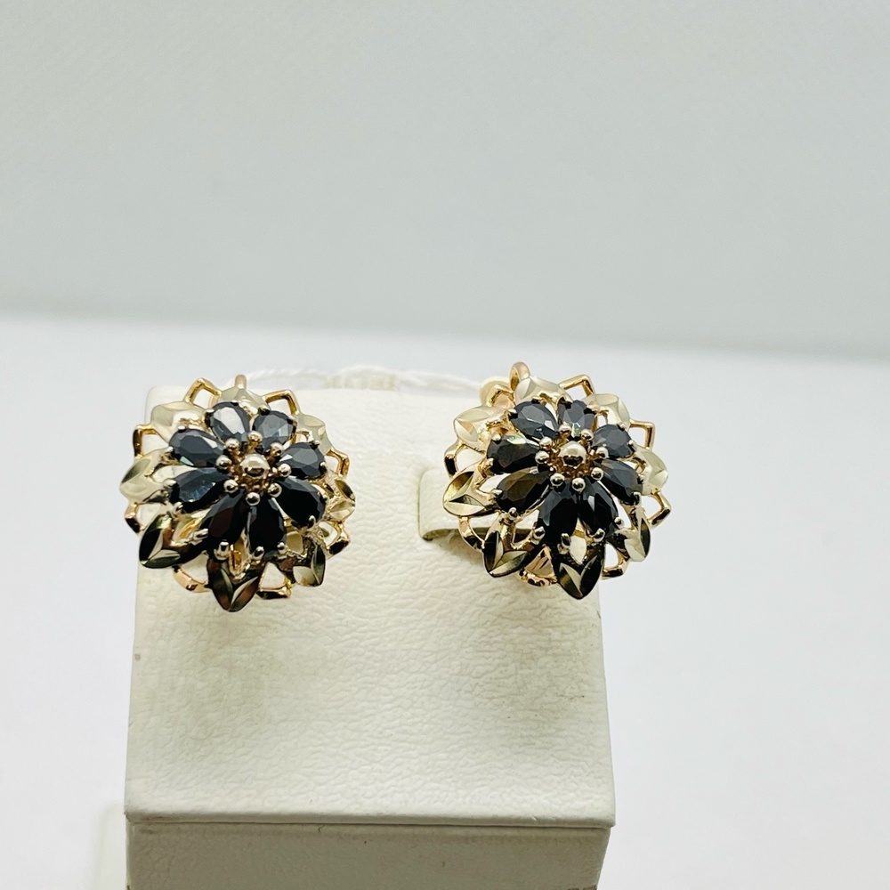 СКМИ585 СЕРЬГИ С КАМНЯМИ (Au 585)