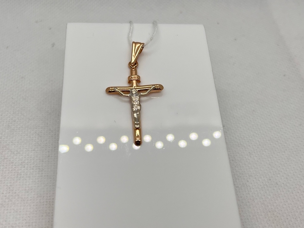ПОДКБК585 ПОДВЕСКА КРЕСТ БЕЗ КАМНЯ (Au 585)