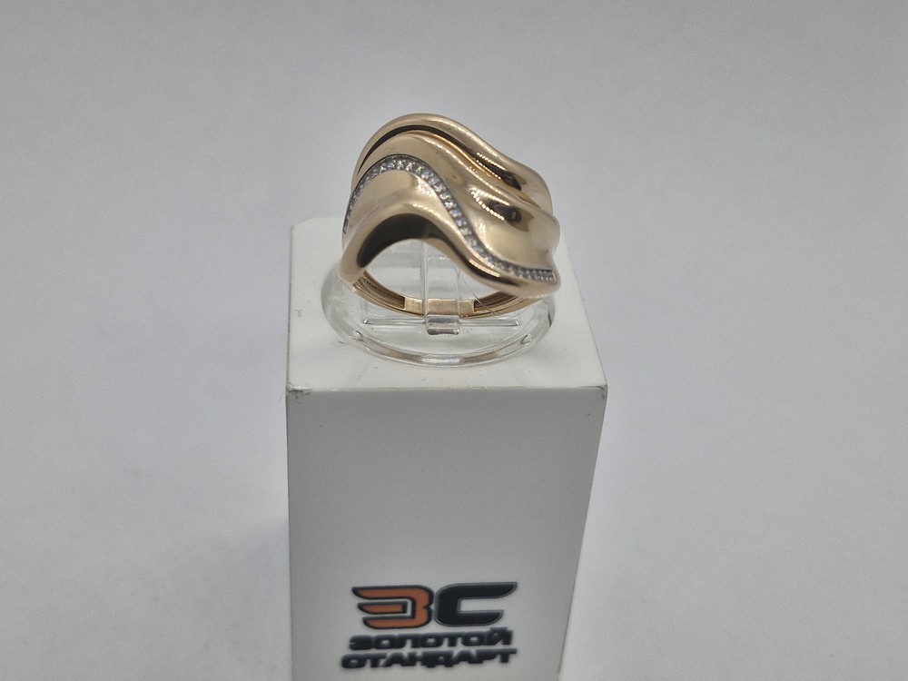 КОЛЬЦО С КАМНЯМИ (Au 585)