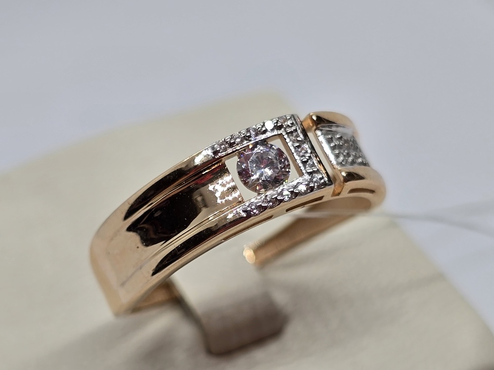 КОЛЬЦО С КАМНЯМИ (Au 585)