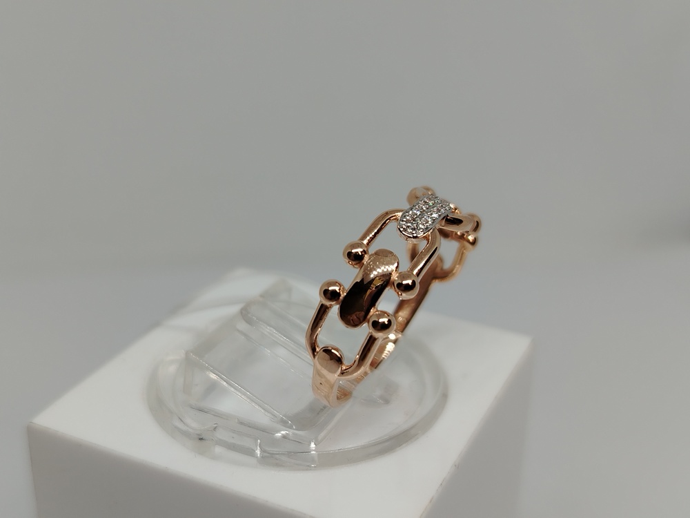 КОЛЬЦО С КАМНЯМИ (Au 585)