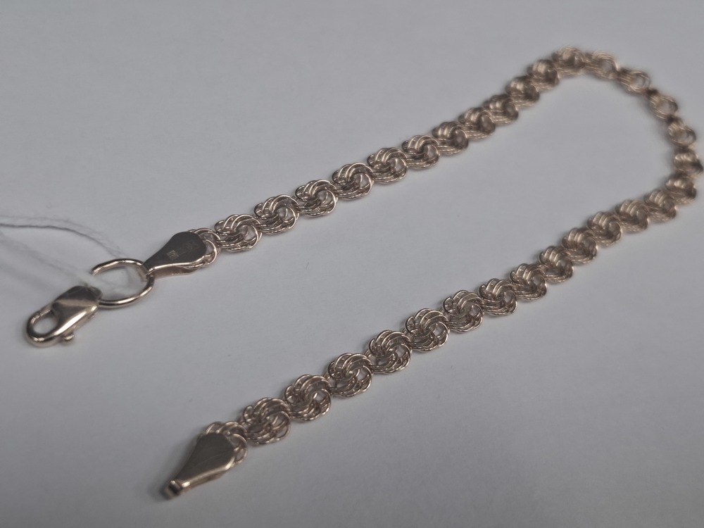 Роза Б040 БРАСЛЕТ ПУСТОТЕЛЫЙ Роза (Au 585)