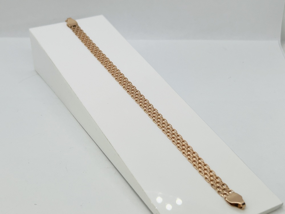 БРАСЛЕТ ПОЛНОВЕСНЫЙ Бисмарк машинный (Au 585)