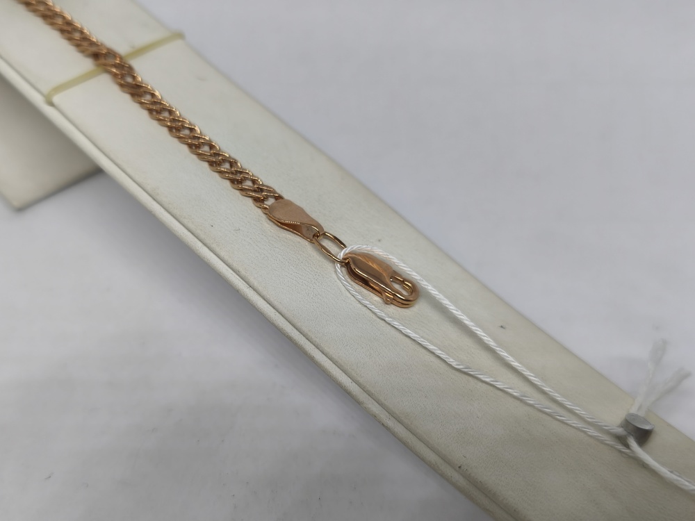 БРАСЛЕТ ПУСТОТЕЛЫЙ Ромб двойной Au 585