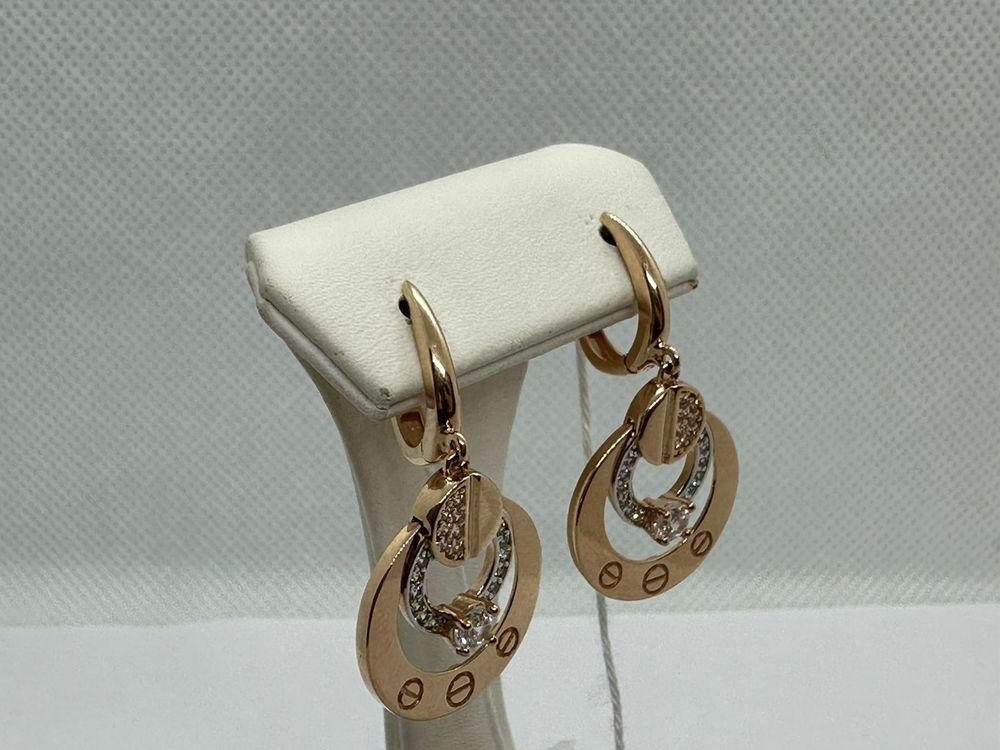 СКМИ585 СЕРЬГИ С КАМНЯМИ (Au 585)