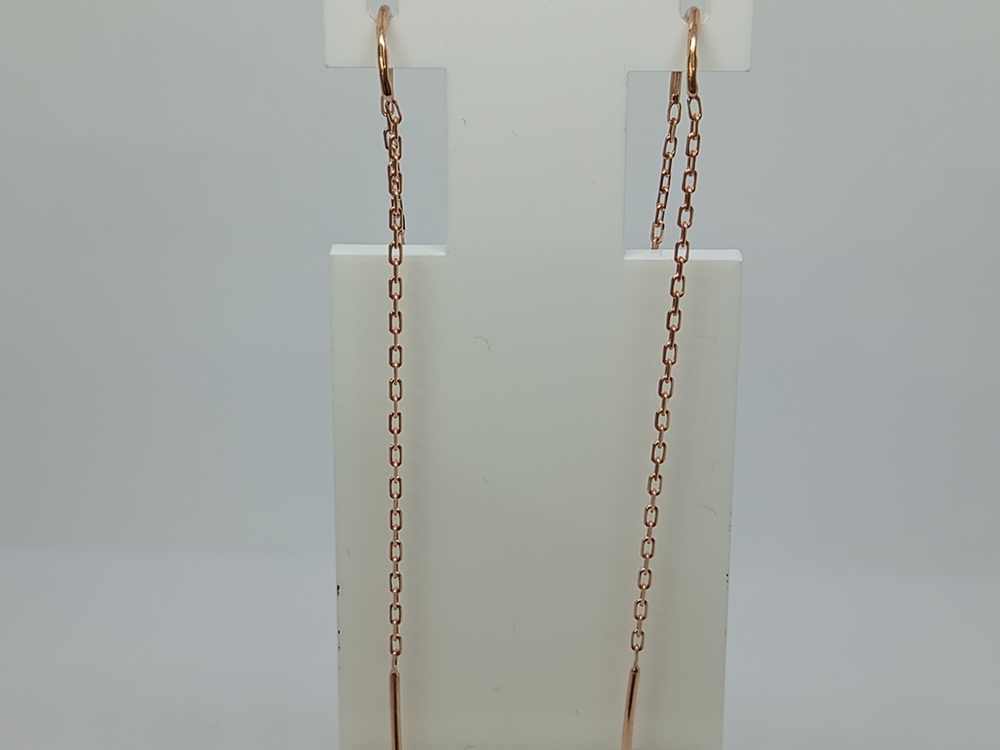 СЕРЬГИ ПРОДЕВКИ с камнем (Au 585)