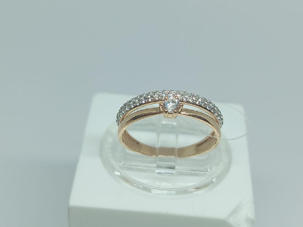 КОЛЬЦО С КАМНЯМИ (Au 585)