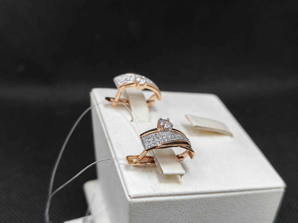 СЕРЬГИ С КАМНЯМИ (Au 585)