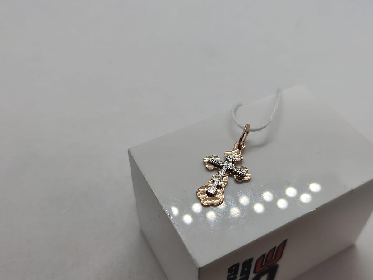 ПОДКБК585 ПОДВЕСКА КРЕСТ БЕЗ КАМНЯ (Au 585)