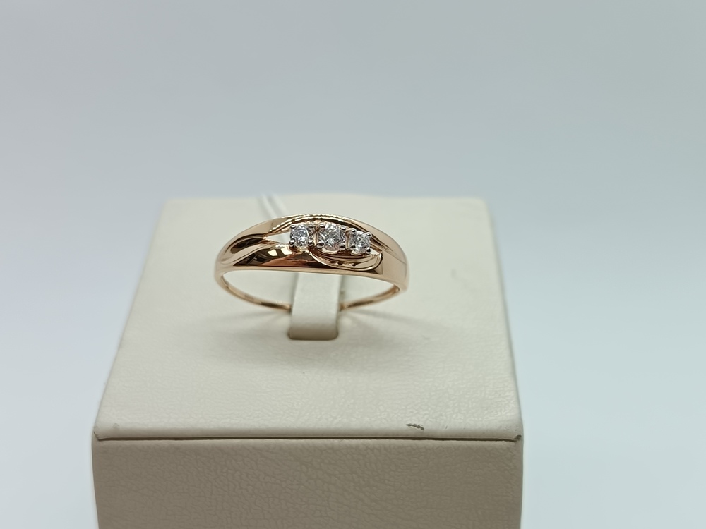 КОЛЬЦО С КАМНЯМИ (Au 585)