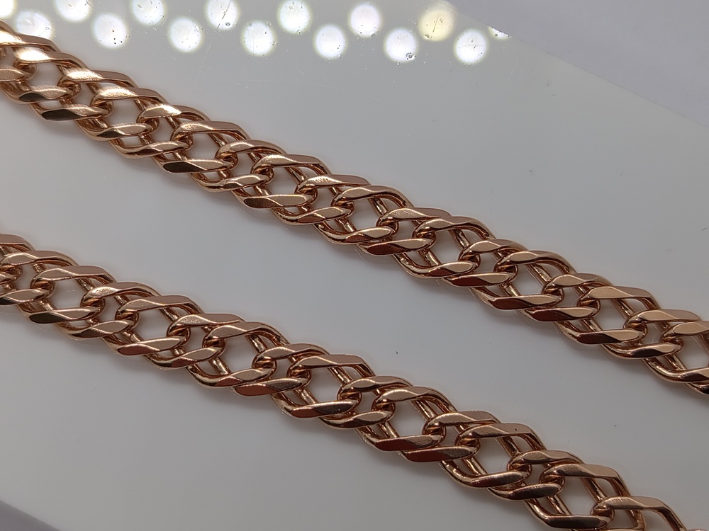 БРАСЛЕТ ПОЛНОВЕСНЫЙ Ромб двойной Au 585