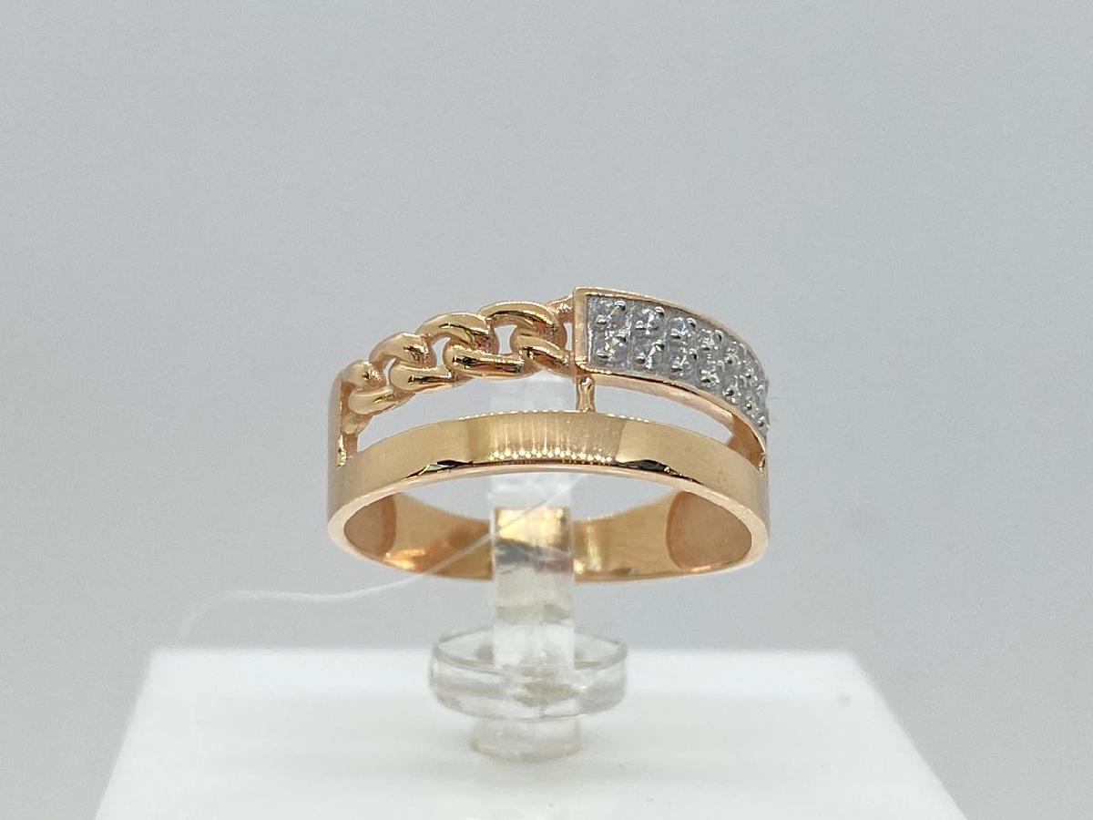 КОЛЬЦО С КАМНЯМИ (Au 585)