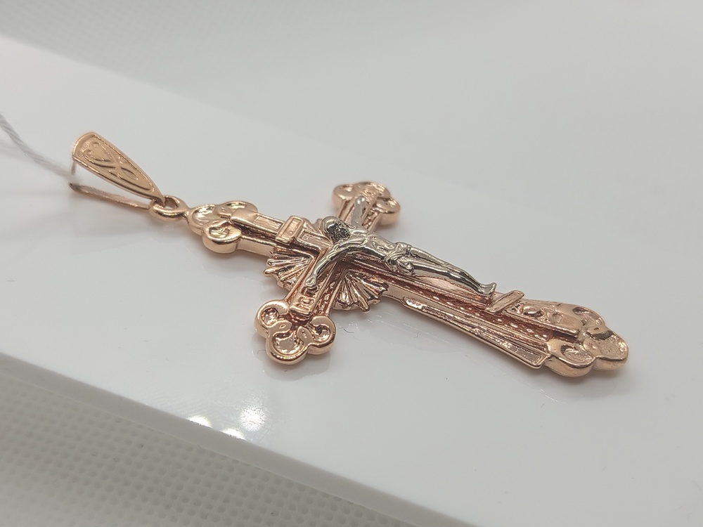 ПОДКБК585 ПОДВЕСКА КРЕСТ БЕЗ КАМНЯ (Au 585)