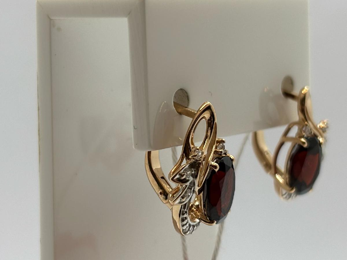 СКМИ585 СЕРЬГИ С КАМНЯМИ (Au 585)