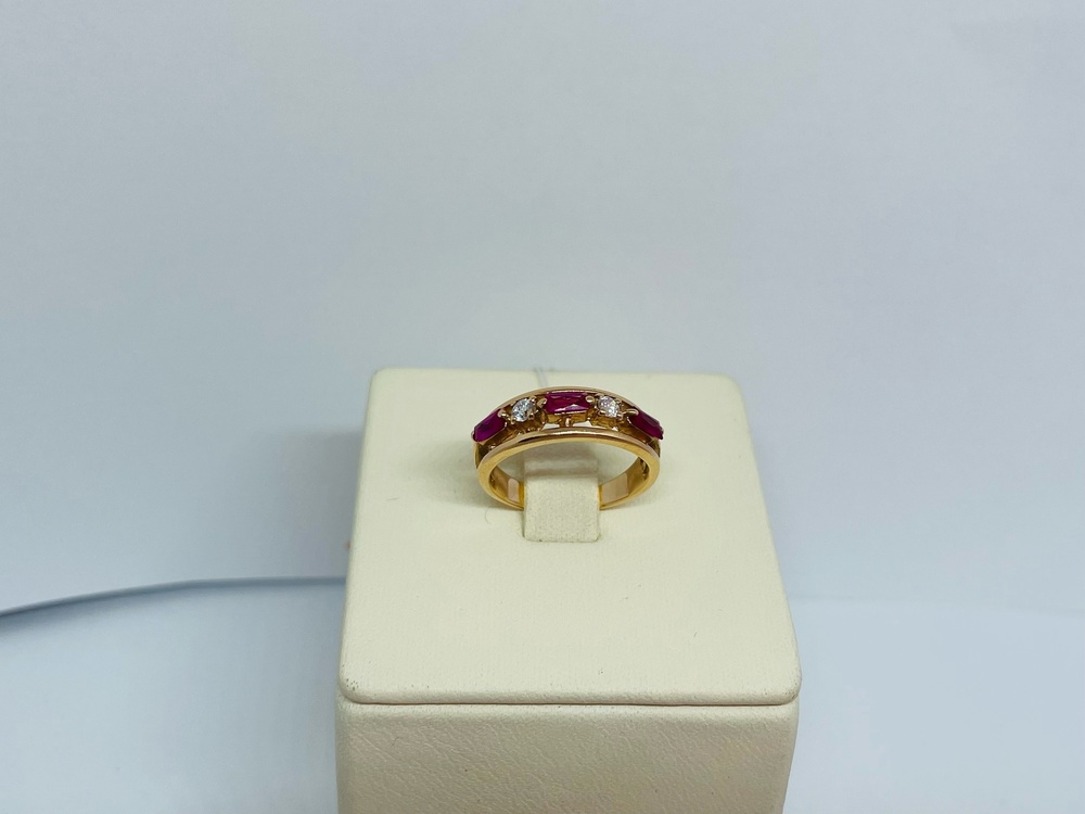 КОЛКМИ585 КОЛЬЦО С КАМНЯМИ (Au 585)