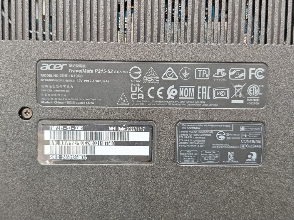 Ноутбук Acer; Core I3-1115G4, HD Graphics, 8 Гб, 240 Гб, Нет