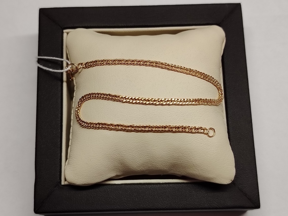 БРАСЛЕТ ПОЛНОВЕСНЫЙ Ромб двойной Au 585