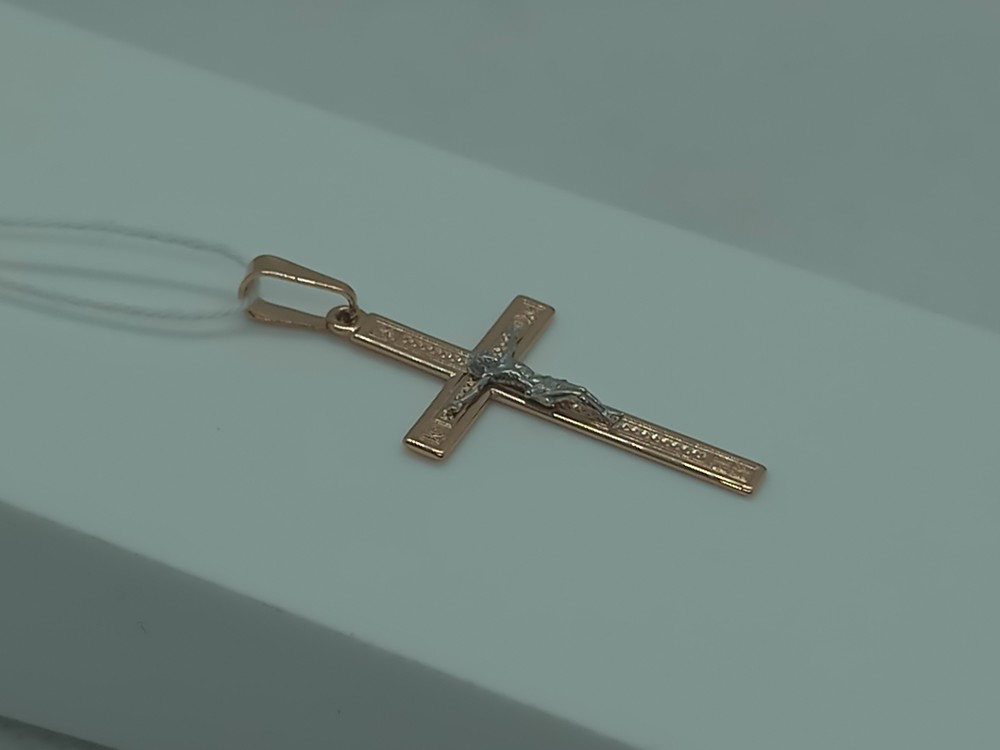 ПОДВЕСКА КРЕСТ БЕЗ КАМНЯ (Au 585)