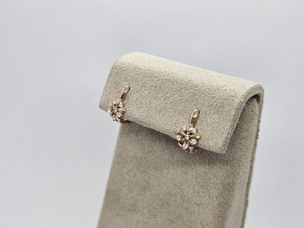 СКМИ585 СЕРЬГИ С КАМНЯМИ (Au 585)