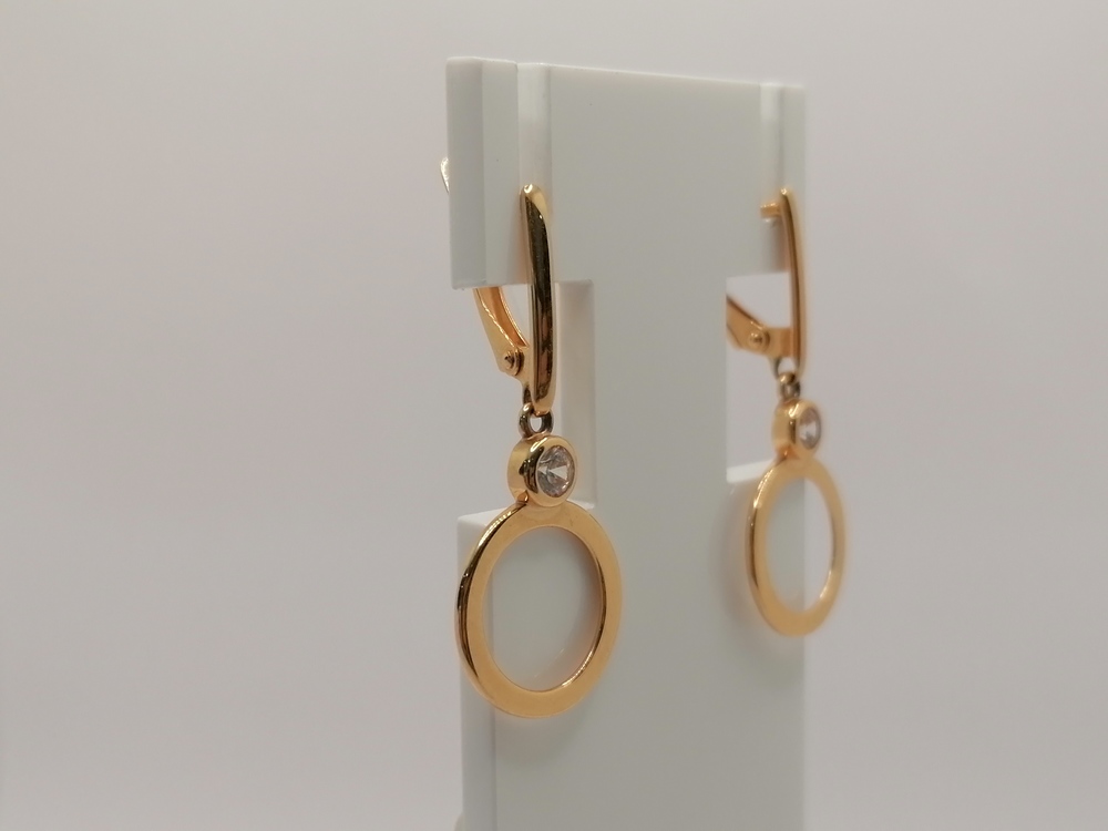 СЕРЬГИ С КАМНЕМ (Au 585)