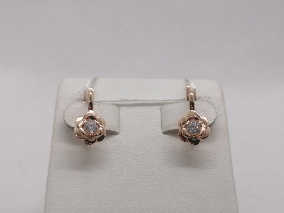 СЕРЬГИ С КАМНЕМ (Au 585)