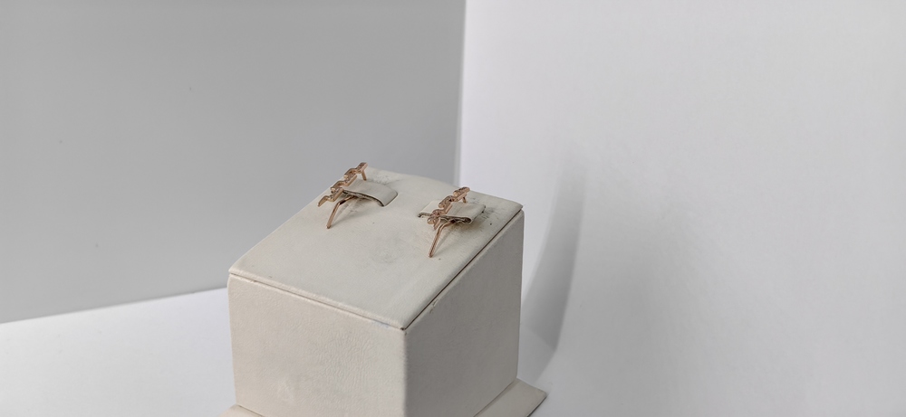 СКМИ585 СЕРЬГИ С КАМНЯМИ (Au 585)