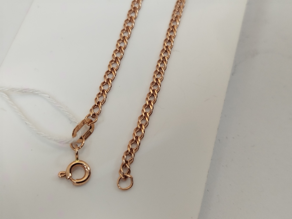 БРАСЛЕТ ПУСТОТЕЛЫЙ Ромб двойной Au 585