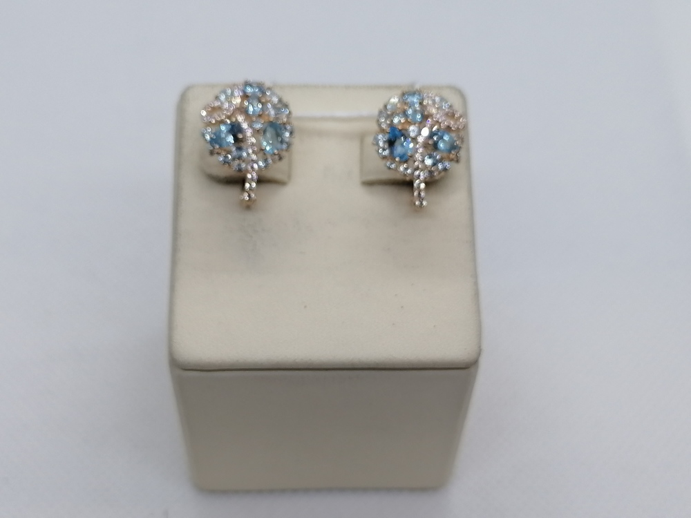 СКМИ585 СЕРЬГИ С КАМНЯМИ (Au 585)