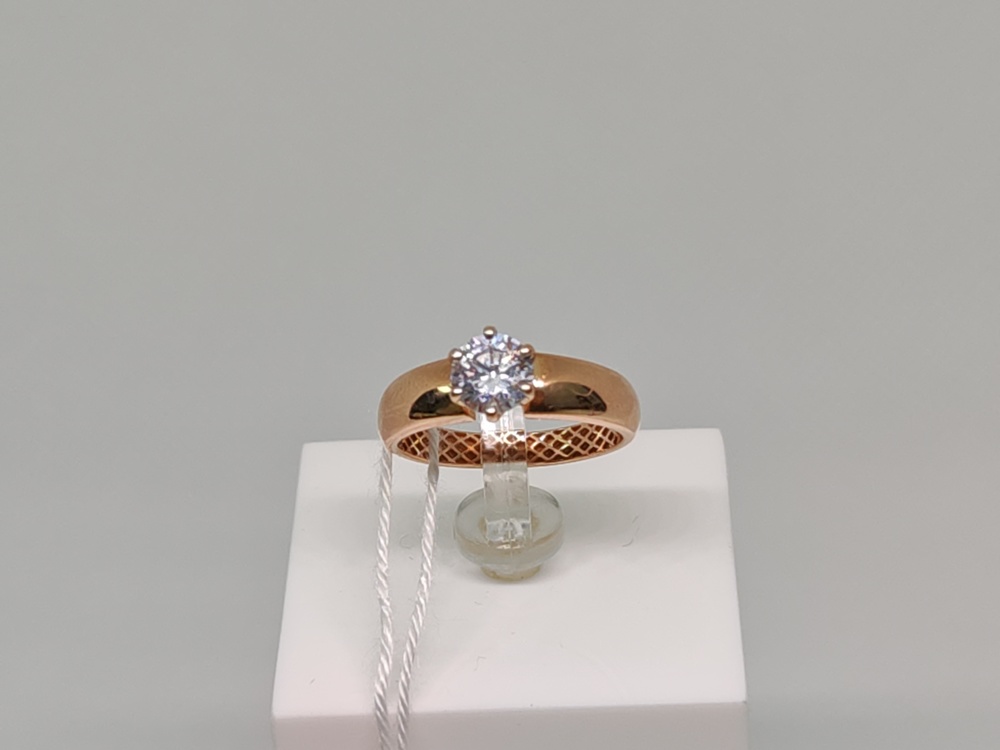 КОЛКМ585 КОЛЬЦО С КАМНЕМ (Au 585)