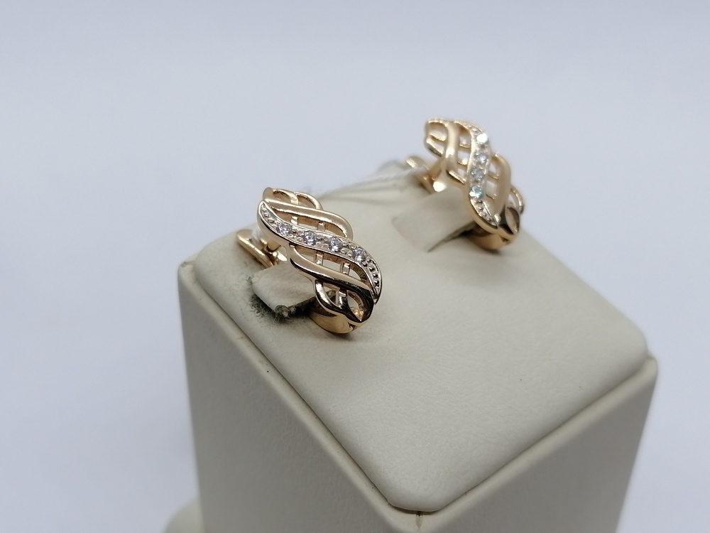 СКМИ585 СЕРЬГИ С КАМНЯМИ (Au 585)