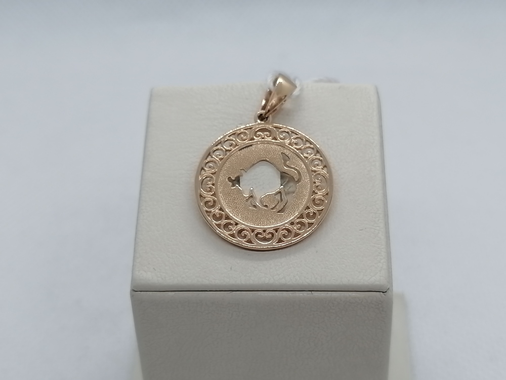 ПОДВЕСКА ЗНАК ЗОДИАКА ТЕЛЕЦ (Au 585)