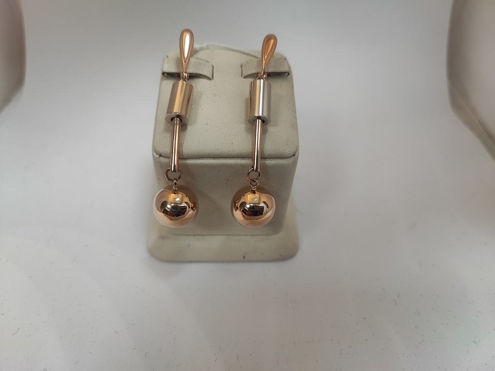 СБКМ585 СЕРЬГИ БЕЗ КАМНЯ (Au 585)