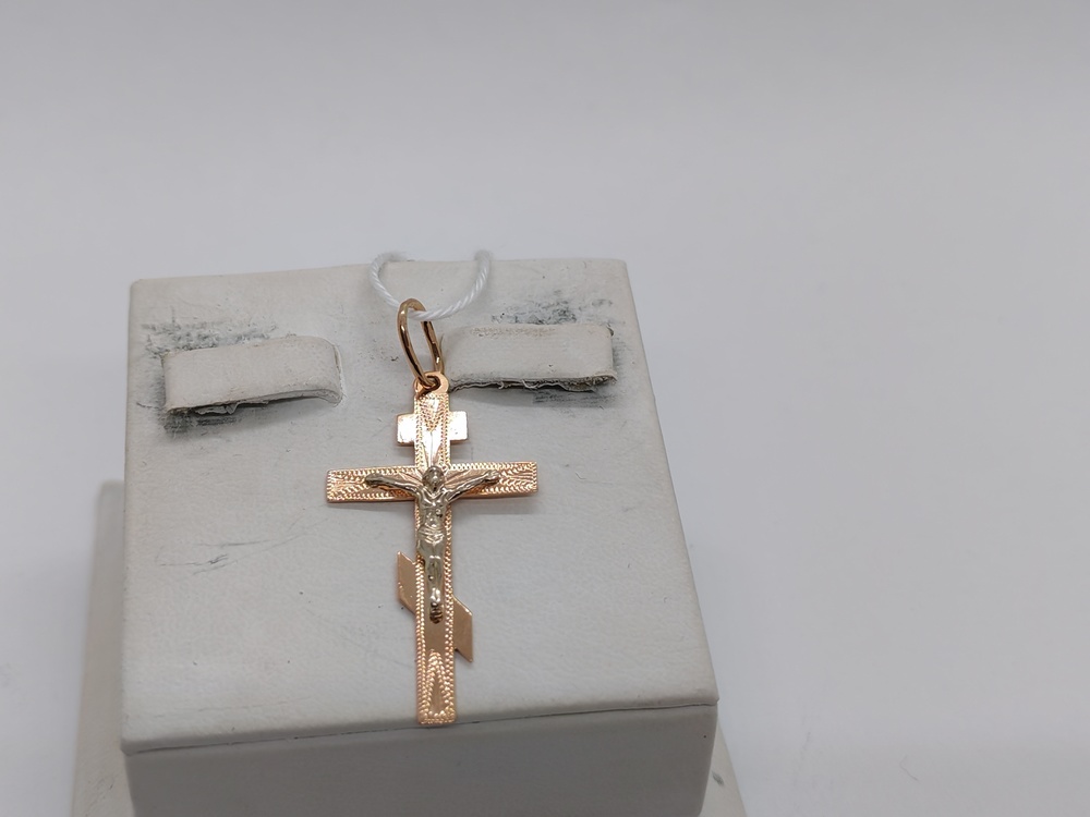 ПОДВЕСКА КРЕСТ БЕЗ КАМНЯ (Au 585)