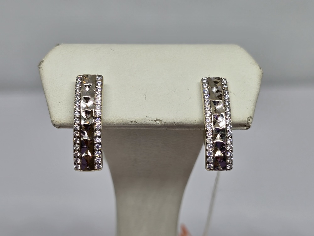 СКМИ585 СЕРЬГИ С КАМНЯМИ (Au 585)