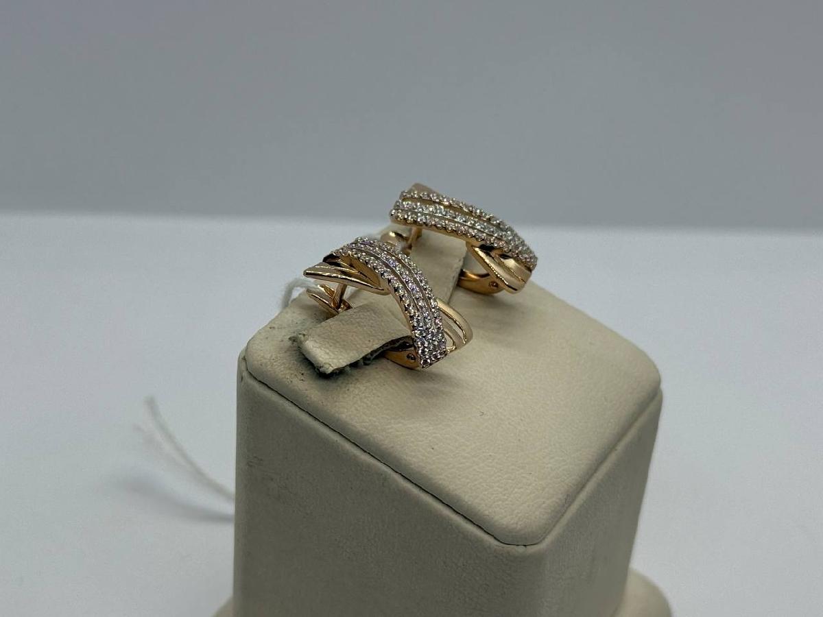 СКМИ585 СЕРЬГИ С КАМНЯМИ (Au 585)