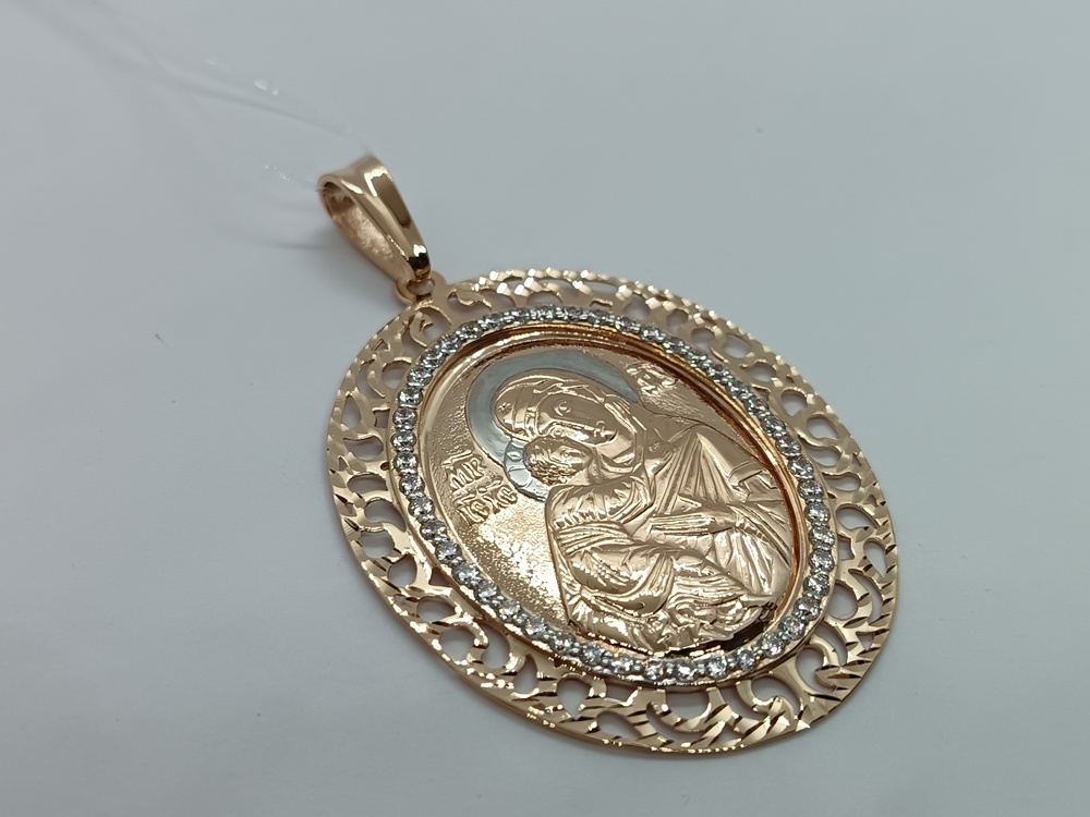 ПОДВЕСКА ИКОНА с камнями (Au 585)