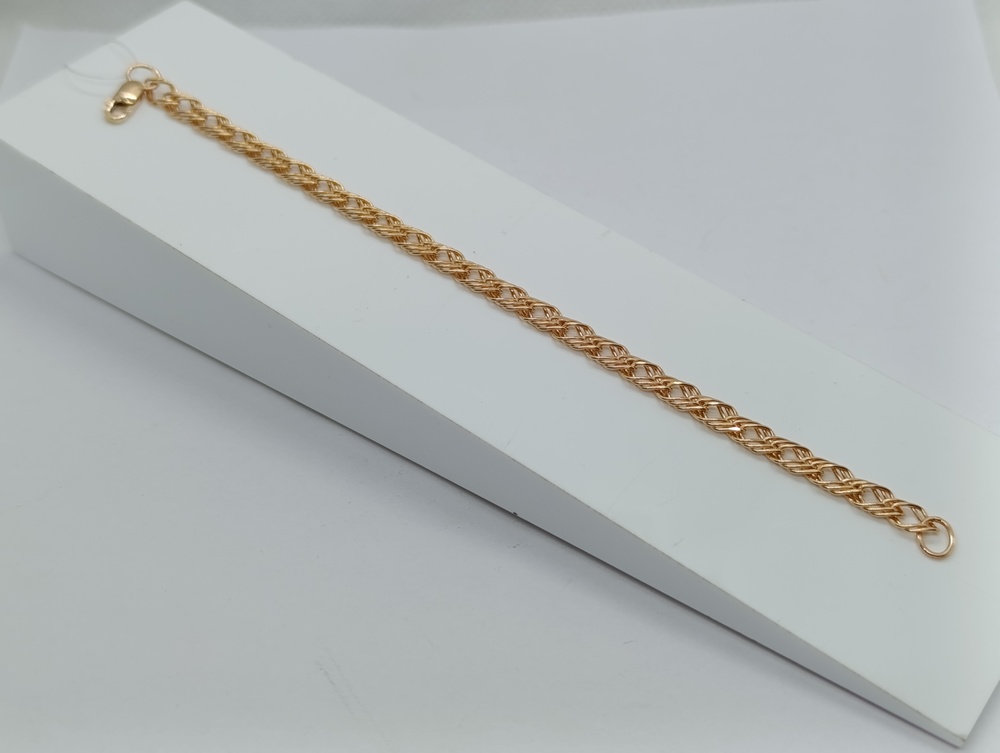 БРАСЛЕТ ПУСТОТЕЛЫЙ Ромб тройной (Au 585)