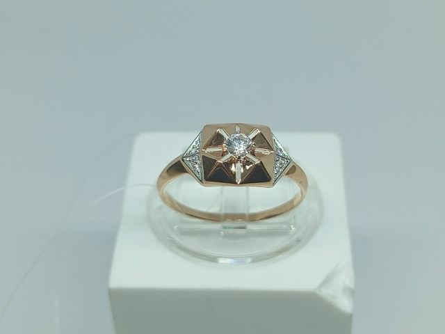 КОЛЬЦО С КАМНЯМИ (Au 585)