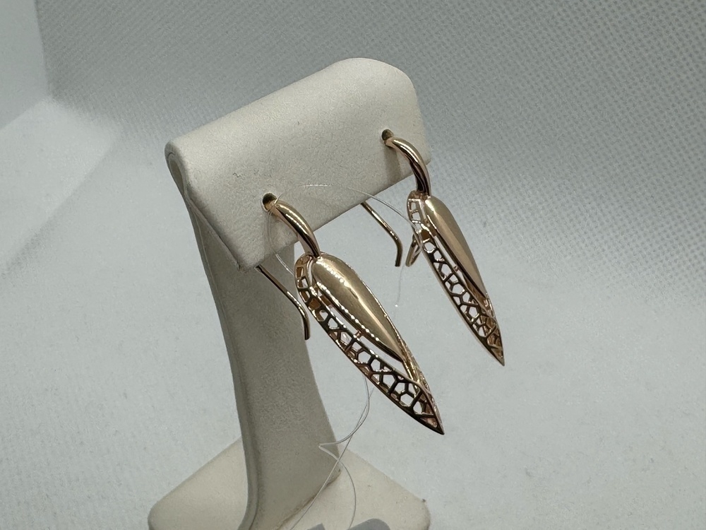 СЕРЬГИ ПЕТЕЛЬКА без камня (Au 585)