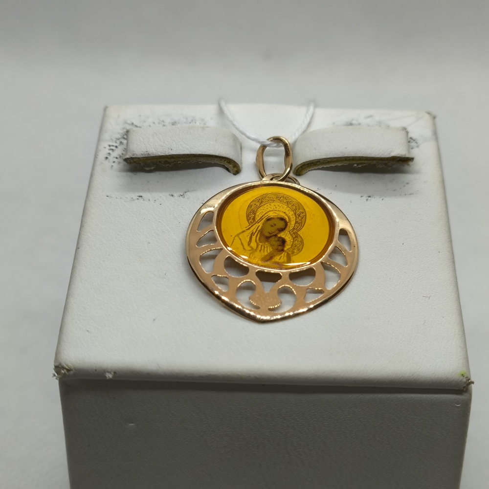 ПОДВЕСКА ИКОНА С КАМНЕМ (Au 585)