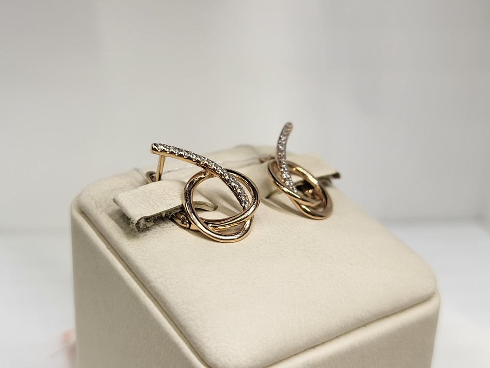 СКМИ585 СЕРЬГИ С КАМНЯМИ (Au 585)