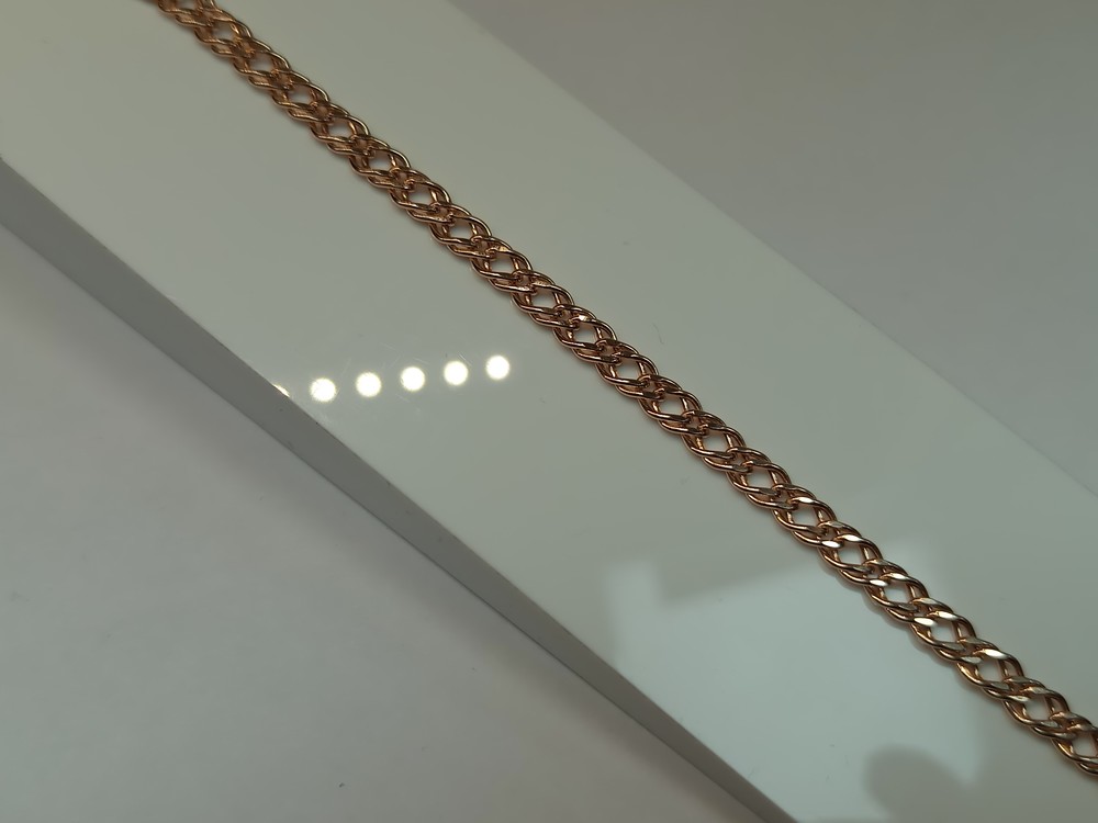 БРАСЛЕТ ПУСТОТЕЛЫЙ Ромб двойной (Au 585)