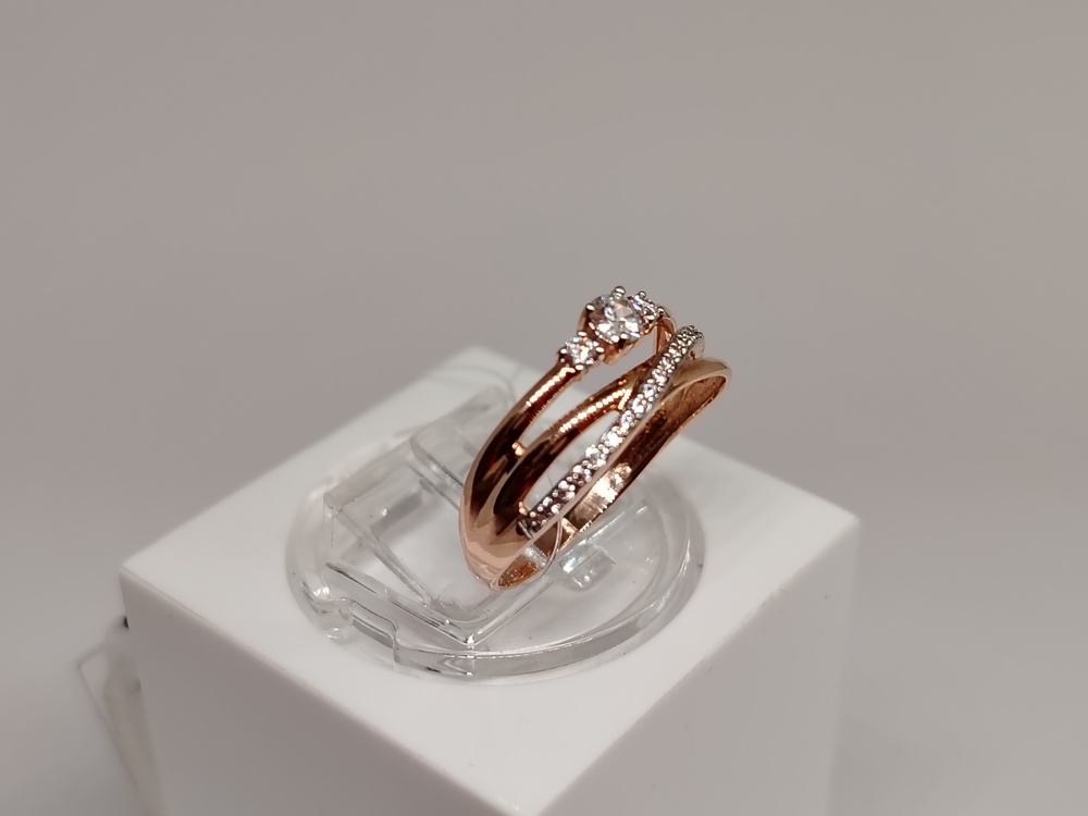 КОЛЬЦО С КАМНЯМИ (Au 585)