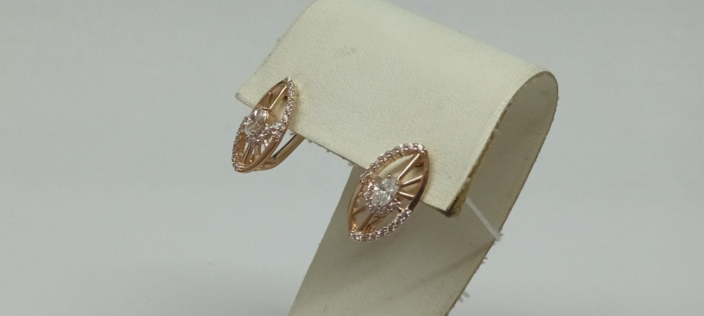 СКМИ585 СЕРЬГИ С КАМНЯМИ (Au 585)