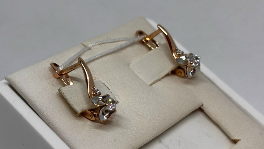 СЕРЬГИ С КАМНЯМИ (Au 585)